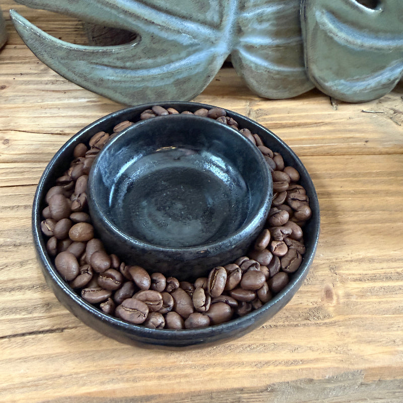 smuk stor keramik fyrfads stage fra KRL keramik på møn