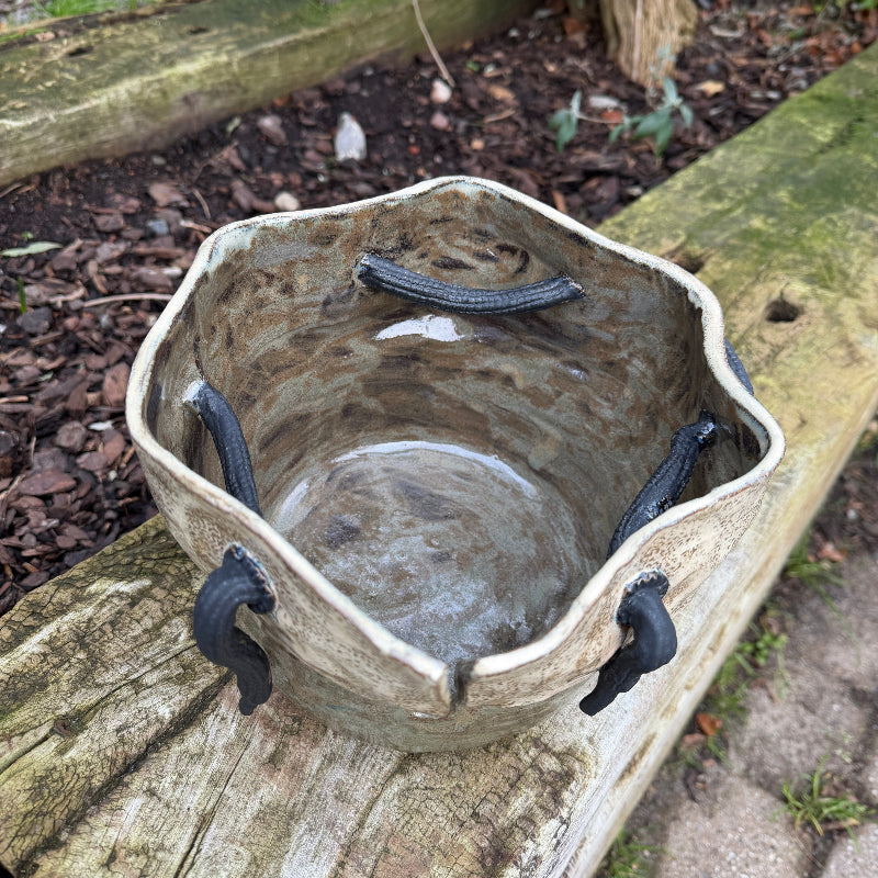 håndlavet keramik strikkepose . Dekorativ strikkeskål