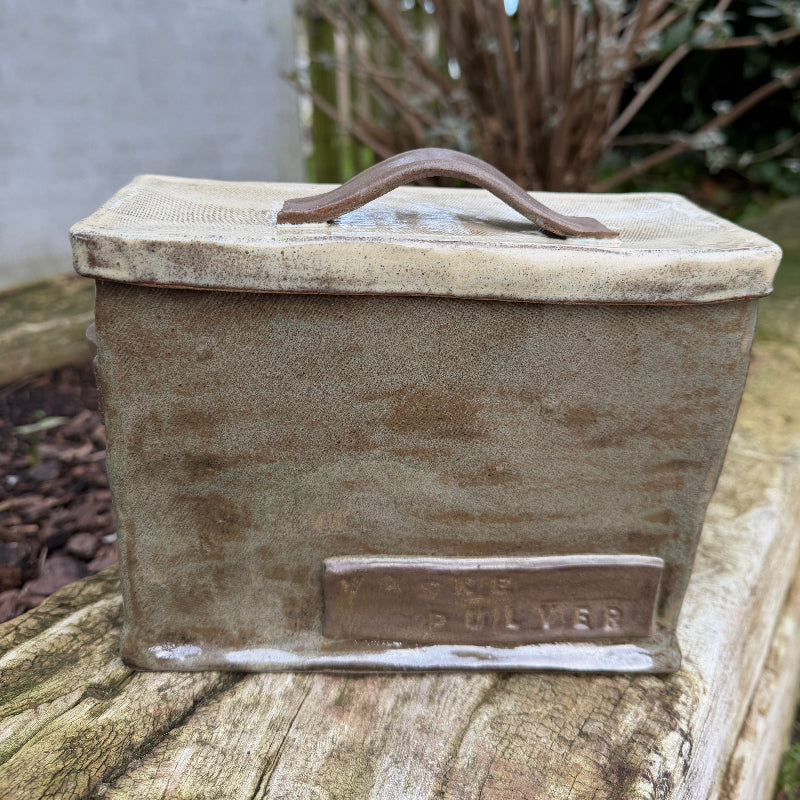 fed og dekorativ keramik bøtte til vaskepulver