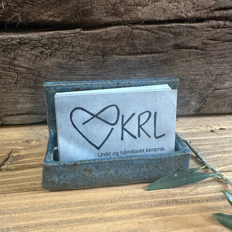 lækker håndlavet Visitkort holder i keraik